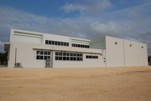 宮古総合実業高校の第２農場（宮古空港西隣り）で完成した堆肥製造実習棟