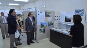 ハンセン病患者に関する証言などの記録も紹介されている＝２日、宮古南静園人権啓発交流センター「ハンセン病歴史資料館」