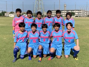 県市町村対抗女子サッカー大会で初の決勝進出を果たした宮古島市チーム（提供写真）
