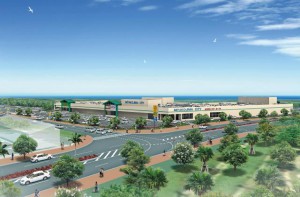 食料品、家電、ドラッグストア、雑貨、外食などが入居する予定の「サンエー宮古島シティ」（仮称）の完成予想図