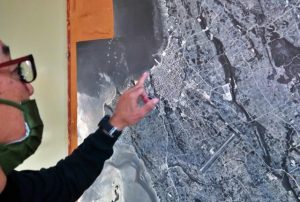 ２０２０年末に市総合博物館の資料整理の際に見つかって展示されている復帰の２カ月前に撮影された宮古島の航空写真