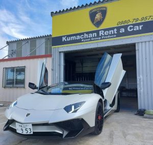 世界限定600台のランボルギーニが宮古島に登場=19日、城辺長間の「Kumachan Rent a Car」