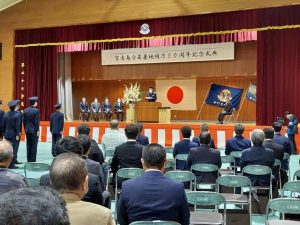 宮古島分屯基地開庁50周年記念式典が開かれた＝11日、上野野原