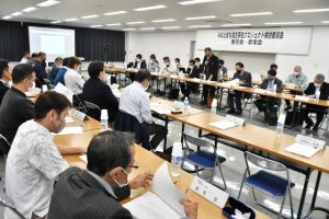 基本計画を策定した協議したみなとまち宮古再生プロジェクト検討委員会・幹事会=27日、平良港ターミナルビル