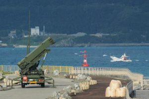 前回、トゥリバー地区に配備されたPAC3発射装置=2016年2月7日(資料写真)