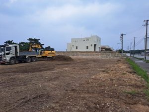 市し尿等処理施設が建設される予定地＝10日、平良荷川取