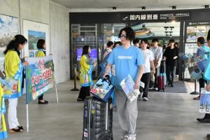 25年上半期は開港以来初となる乗降客数20万人を超えた＝６月20日、下地島空港