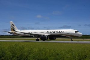 新たに下地島－台中線の就航を決定したスターラックス航空のエアバス３２１ｎｅｏ機（資料写真）