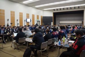 先島諸島5市町村や各関係機関が参加して実施された25年度県国民保護共同図上訓練=29日、県庁