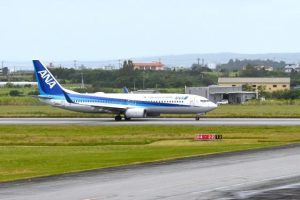 ３月29日から運休が決定したＡＮＡの関西－宮古線＝21日、宮古空港