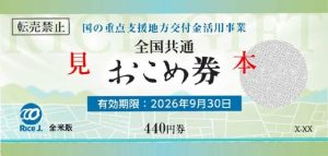 4月にも全市民に期限付きのおこめ券が配布される(資料写真)