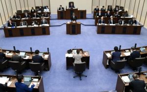 スマートレーン導入時期などについて質問があった３月定例会一般質問 ＝23日、市議会議場